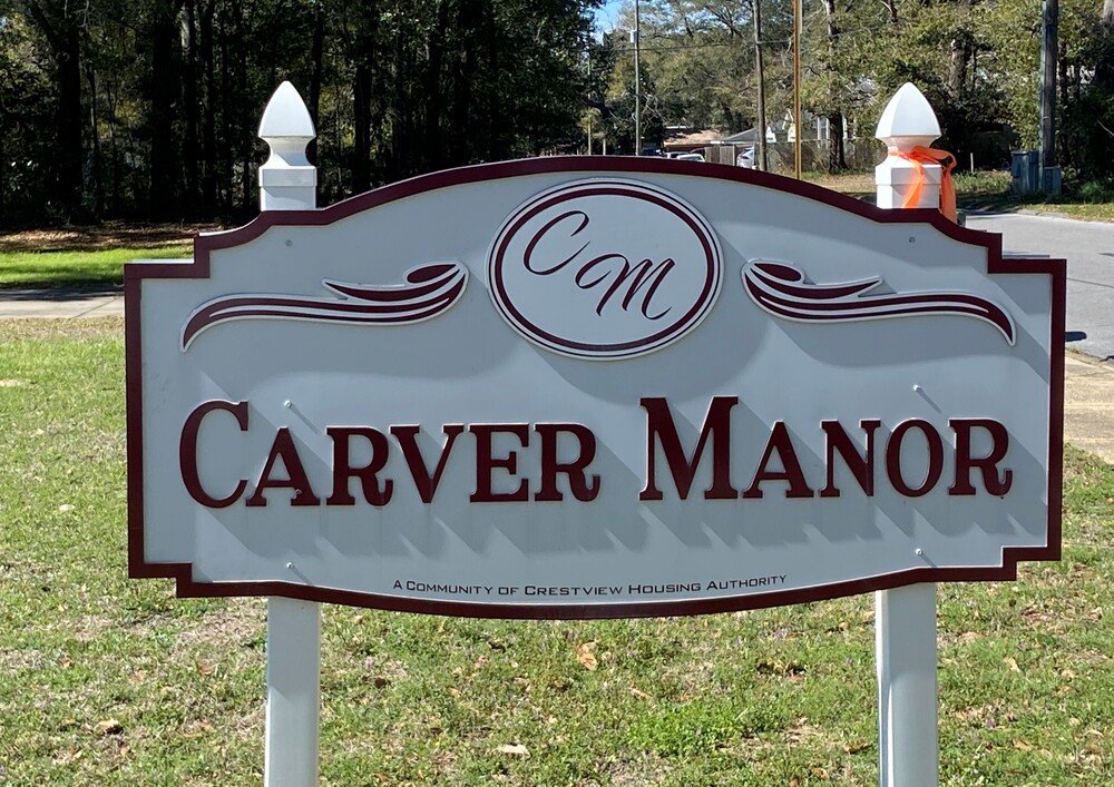 Carver Manor property sign