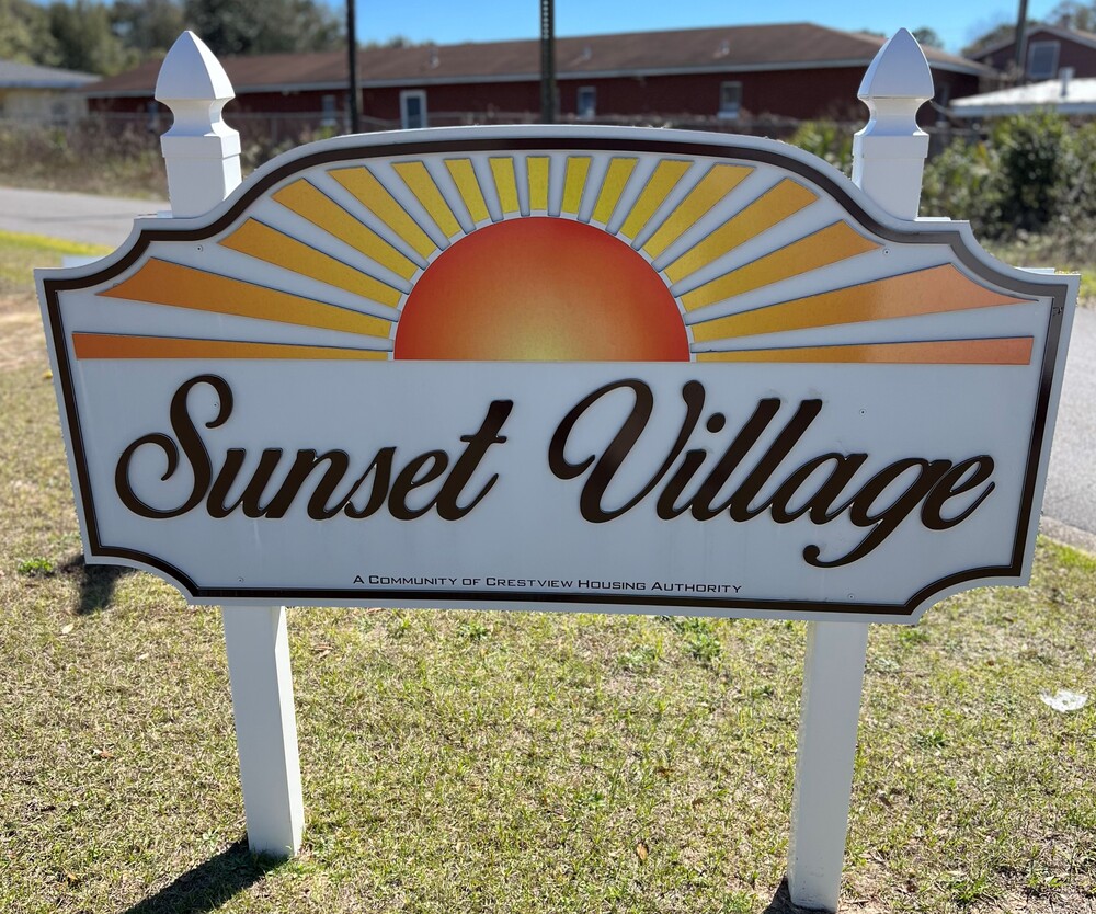 Sunset Village property sign